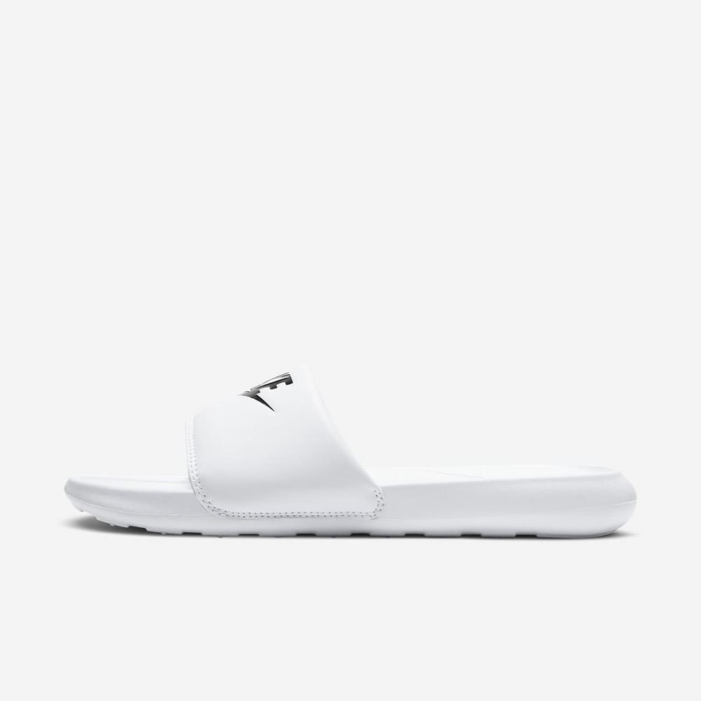 Claquette Nike Victori One Blanche 8713-405 White/White/Black Femme | YZY-96167613